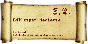 Böttger Marietta névjegykártya